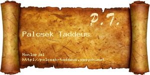 Palcsek Taddeus névjegykártya